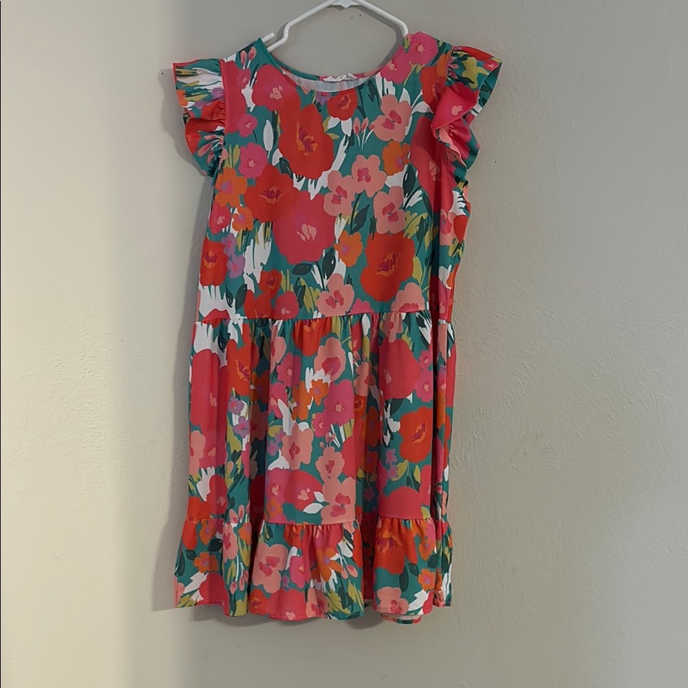 Red Flutter Sleeve Sundress for Casual Occasions